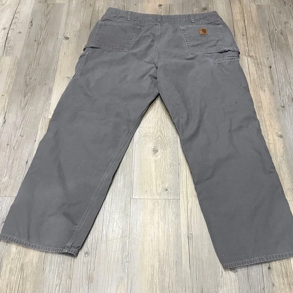 MENS CARHARTT WORK PANT GREY - Picture 4 of 5